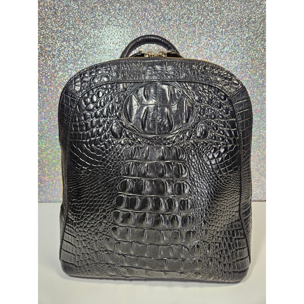 BRAHMIN‎ Melbourne Collection Dartmouth Crocodile-Embossed Backpack Dust Bag